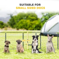 PawHut 16 Panels Heavy Duty Puppy Playpen, for Small and Medium Dogs, Indoor and Outdoor Use - Grey(m-6)