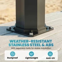 Outsunny Solardouche 60L tuindouche met draaibare regendouchekop, kraan, instelbare temperatuur(m-7)