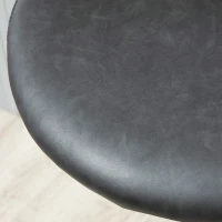 HOMCOM Bar Stools Set of 2, PU Leather Swivel Barstools with Backrest and Footrest for Kitchen, Counter, Breakfast Bar, Grey(m-9)