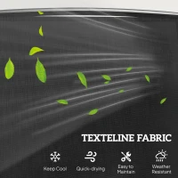 Outsunny Gliding Jack and Jill Seat, with Glass-Top Table - Black(m-5)