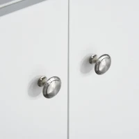 Homcom Suport Pantofi Lemn Alb – 83×30×90 cm cu Rafturi Deschise(m-13)