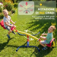 AIYAPLAY Altalena Bilico Basculante Girevole 360° 253x96x75 cm Multicolore(m-4)