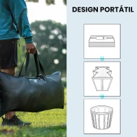 Outsunny Banheira de Gelo 280L Insuflável Portátil para Recuperação de Atletas com Tampa e Bomba Ø78x71 cm(m-10)