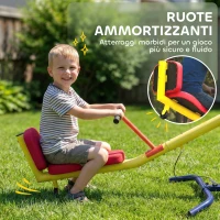 AIYAPLAY Altalena Bilico Basculante Girevole 360° 253x96x75 cm Multicolore(m-5)