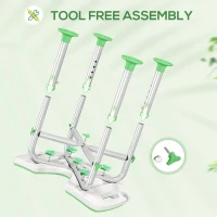 HOMCOM 39-51.5cm 'U' Seat Padded Shower Stool - Green(m-6)