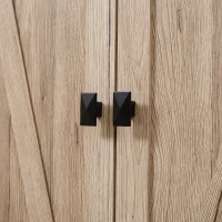 Homcom Bufet Lemn Natural – 4 Usi cu Rafturi Reglabile(m-13)