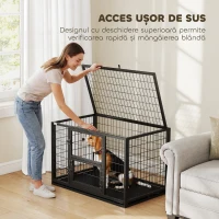 PawHut Cușcă pentru Câini Robusta, 94x60x64 cm, cu Tavă Detașabilă.(m-6)