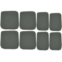 Outsunny  Replacement Cushion Cover Garden Rattan Patio Furniture Seat Cover Polyester Outdoor Deep Grey- No Cushion Included(m-10)