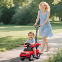 AIYAPLAY Correpasillos 2 en 1 para Niños de 18-36 Meses LAND ROVER DISCOVERY con Almacenaje Mango y Barandilla Extraíbles Rojo(m-2)