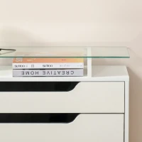 Homcom Suport Pantofi Modern – 16 Perechi, 2 Sertare & Raft Sticla(m-14)