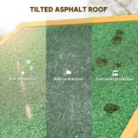 Outsunny Garden Shed Vertical Utility 3 Shelves Shed Wood Outdoor Garden Tool Storage Unit Storage Cabinet, 77 x 54.2 x 179cm - Natural(m-6)