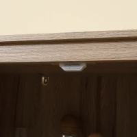 Homcom Bufet Lemn Natural – 4 Usi cu Rafturi Reglabile(m-14)