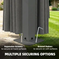 Outsunny Altana ok. 4x3m Wodoodporna Stabilna Zimowa Altana z Moskitierą, 4 ścianami, wentylacją i otworami odpływowymi(m-7)