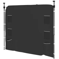 Outsunny 195 x 295cm Replacement Gazebo Sidewall - Black(m-1)