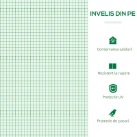 Outsunny Seră de Grădină cu Acoperire din PE, Țepușe și Margini Extinse, 120x60x60cm, Verde(m-4)