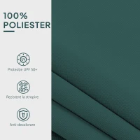 Outsunny Material de Înlocuire pentru Copertină Retractabilă, 282x250 cm, Verde(m-5)