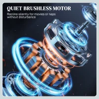 HOMCOM Electric Massage Recliner Armchair with Vibration, Heat, Whisper-Quiet Motor, Memory Function, Fleece Power Reclining Chair with Spring Pack, USB Port, Footrest, Side Pocket, Cup Holders, Grey(m-6)