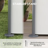 Outsunny Gartenpavillon Doppeldach, 6 Seitenteile, Wasserabweisend, Für Garten Terrasse, 4x3 m, Cremeweiß(m-7)