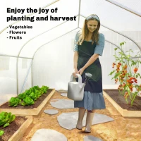 Outsunny 2H x 3.5L x 3W (m) Walk-in Tunnel PE Mesh Greenhouse White(m-7)