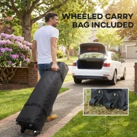 Outsunny 3.6 x 3.6m Pop-Up Gazebo, with Accessories - Grey(m-7)