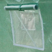 Outsunny 3 x 2 x 2m Greenhouse Replacement Cover ONLY Winter Garden Plant PE Cover for Tunnel Walk-in Greenhouse with Roll-up Windows Door Outdoor(m-9)