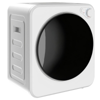 HOMCOM Mini suszarka do ubrań 4 kg, 5 programów, do 60℃, 800W/400W, suszarka wywiewna ze stalowym bębnem, biała