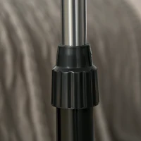 HOMCOM Ventilator de Podea cu Telecomandă, Reglabil pe Înălțime, 3 Viteze, Unghi de Înclinare Reglabil, Metal, Negru, Ø44,5x110-124H cm(m-9)