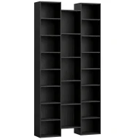 HOMCOM 21-Compartment Bookshelf - Black(m-1)