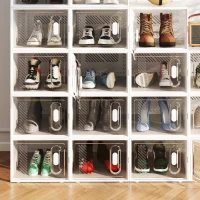 Zestaw 8 pudełek na buty, organizer z magnetycznymi drzwiami(m-8)