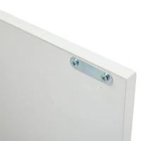 Madia moderna in stile scandinavo con 3 cassetti e 4 ante, 160x37x75 cm, Bianco(m-11)