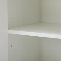 Madia moderna in stile scandinavo con 3 cassetti e 4 ante, 160x37x75 cm, Bianco(m-10)