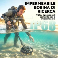 Outsunny Metal Detector 3 Modalità Adulti, Bobina Impermeabile IP68, Display LCD(m-7)