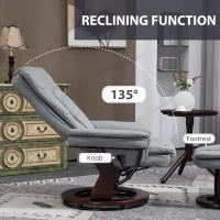 Fotel relaksacyjny z podnóżkiem, 360° obrotowy, z funkcją leżenia(m-4)