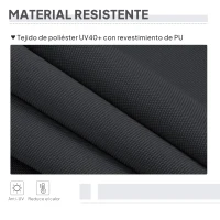 Outsunny Toldo Vertical Exterior 200x305 cm Pantalla de Privacidad Enrollable Ajustable con Manivela Protección UV 40+ Gris(m-6)