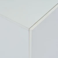 Credenza da sala da pranzo minimal con luce LED, in truciolato, 120x40x75 cm, Bianco(m-9)