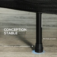 SPORTNOW Trampoline de fitness, Ø 102 cm, trampoline d'exercice, pieds antidérapants, cadre en acier, capacité de 100 kg, rouge(m-6)