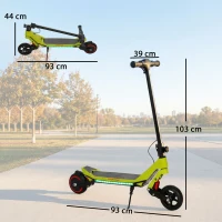 SPORTNOW Electric Scooter for Kids, Foldable E Scooter for Age Age 6+ with LED Display, RGB lights, Up to 16km/h, Green(m-3)