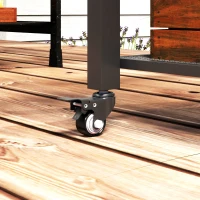 Outsunny Wózek grillowy 3-piętrowy, blaty robocze, kółka, BBQ(m-9)