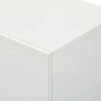 Vetrina per collezione con illuminazione LED e ripiano in vetro, 45x35x160 cm, Bianco(m-7)