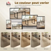 HOMCOM Table à manger extensible rectangle pour 6 à 8 personnes, table de cuisine avec rallonge 140-180 cm, effet bois naturel(m-9)