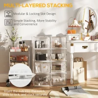 Zestaw 8 pudełek na buty, organizer z magnetycznymi drzwiami(m-4)