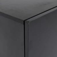 Vetrina per collezione con illuminazione LED e ripiano in vetro, 45x35x160 cm, Nero(m-7)