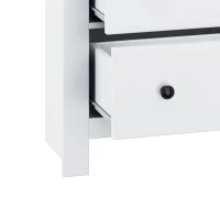 Madia credenza minimal portaoggetti con 7 cassetti, 152x40x88.5 cm, Bianco(m-8)