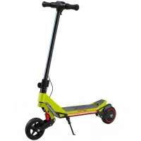 SPORTNOW Electric Scooter for Kids, Foldable E Scooter for Age Age 6+ with LED Display, RGB lights, Up to 16km/h, Green(m-1)