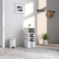 HOMCOM 10-laags schoenenrek, schoenenkast, opvouwbaar, geventileerde achterkant, kunststof, Wit(m-8)