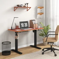 Vinsetto Bureau assis-debout électrique réglable en hauteur avec fonction mémoire, bureau réglable en hauteur 72-116 cm(m-10)