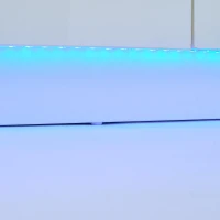 Credenza da sala da pranzo minimal con luce LED, in truciolato, 120x40x75 cm, Bianco(m-10)