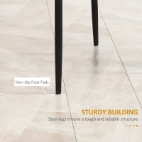 HOMCOM Zestaw 4 Krzeseł Jadalnianych, Krzesła Kuchenne, Nowoczesny Design, 41 cm x 50 cm x 97 cm, Czarny(m-7)