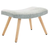 Fauteuil à bascule en bouclé au motif patchwork rayé coloré avec design ergonomique et dossier haut, Multicolore(m-10)