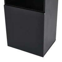 Vetrina per collezione con illuminazione LED e ripiano in vetro, 45x35x160 cm, Nero(m-9)